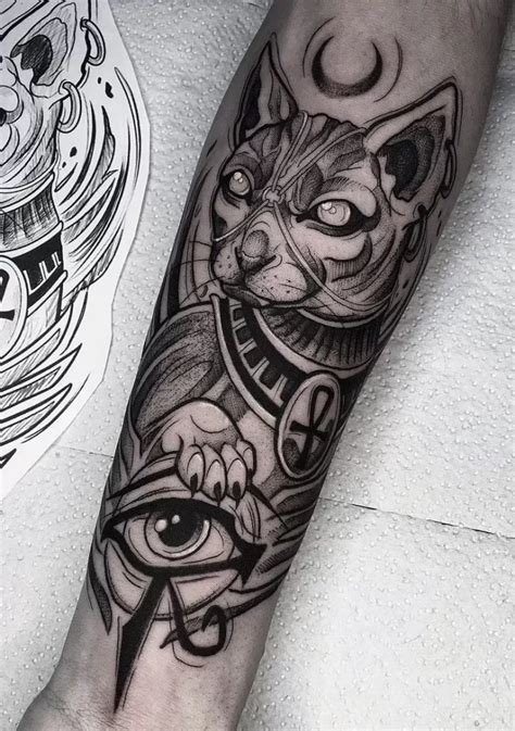 bastet egyptian goddess tattoo